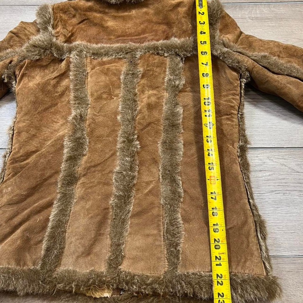 Avanti vintage genuine leather and faux fur shearling jacket - Picture 6 of 7